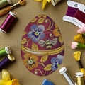 Pansy and Bumble Bee Easter Egg